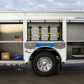 Closeup of storage space in Montezuma’s custom Toyne Pumper